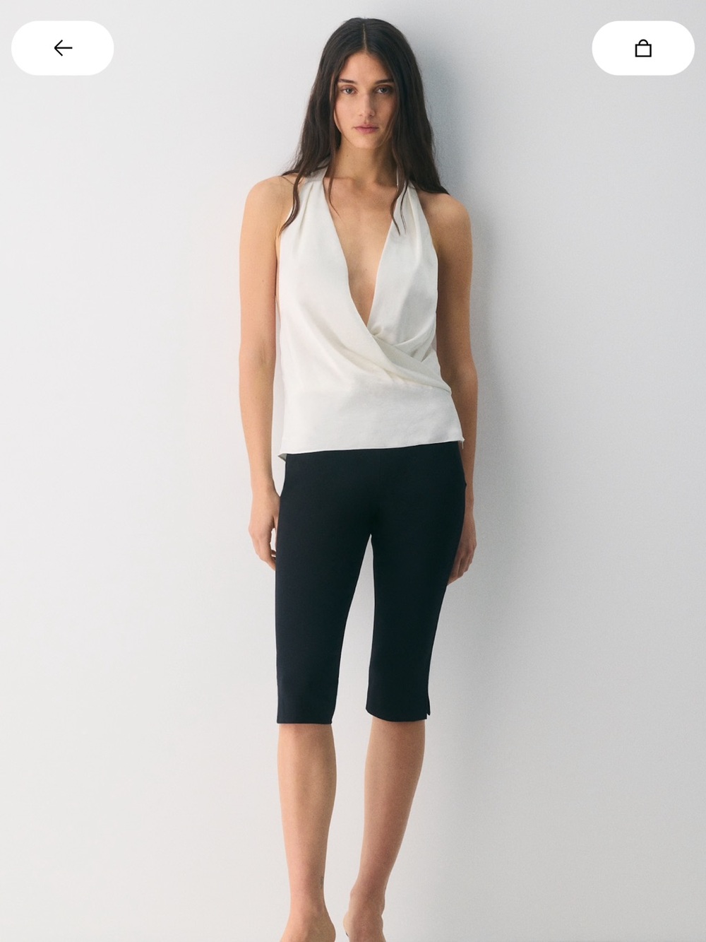 NWT Aritzia martini blouse light birch